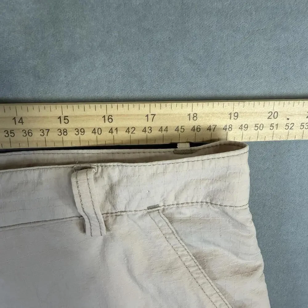 VTG The North Face Convertible Pants Mens 38 Beige Ripstop Gorpcore Hiking Y2K